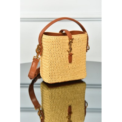 Saint Laurent Le 37 Mini in Raffia