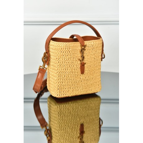 Saint Laurent Le 37 Mini in Raffia