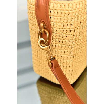 Saint Laurent Le 37 Mini in Raffia