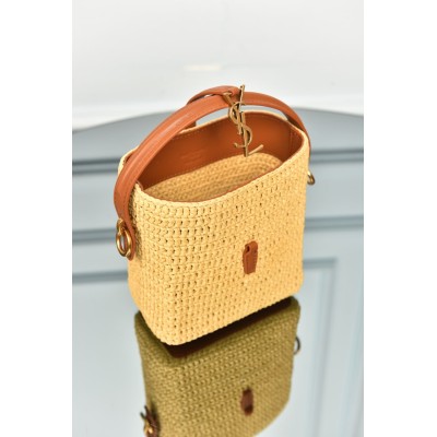Saint Laurent Le 37 Mini in Raffia