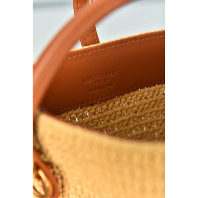 Saint Laurent Le 37 Mini in Raffia