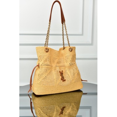 Saint Laurent Medium Tote in Raffia