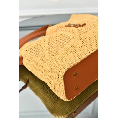 Saint Laurent Medium Tote in Raffia