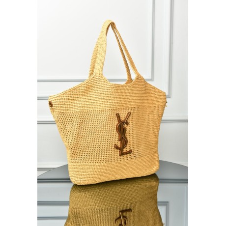 Saint Laurent Icare In Raffia