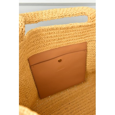 Saint Laurent Raffia Tote Bag