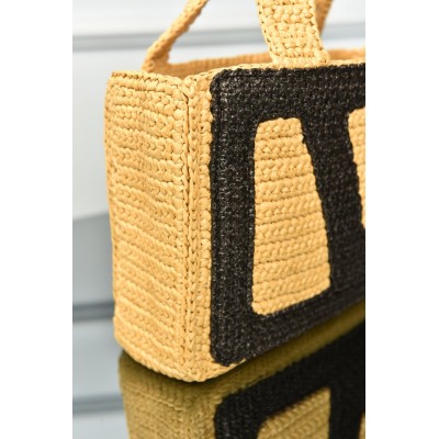 Valentino Garavani Viva Superstar Small Shopping Bag in Raffia