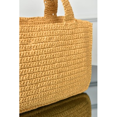 Valentino Garavani Viva Superstar Medium Shopping Bag in Raffia