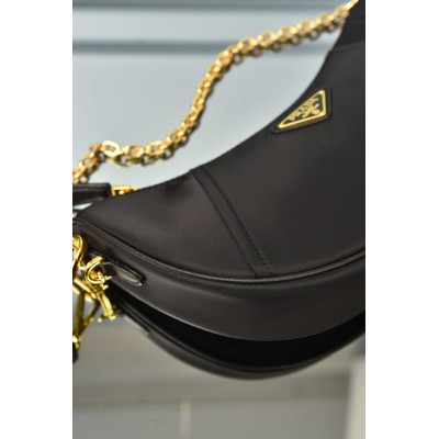 Prada Demi-Lune Re-Nylon Shoulder Bag
