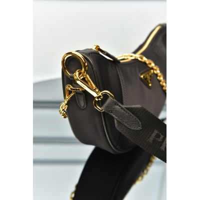 Prada Demi-Lune Re-Nylon Shoulder Bag