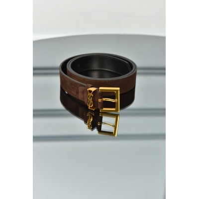 Saint Laurent Kadın Süet Kemer