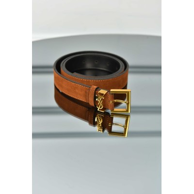 Saint Laurent Kadın Süet Kemer