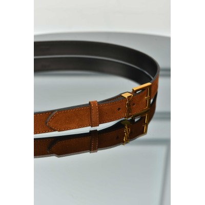 Saint Laurent Kadın Süet Kemer