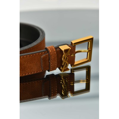 Saint Laurent Kadın Süet Kemer