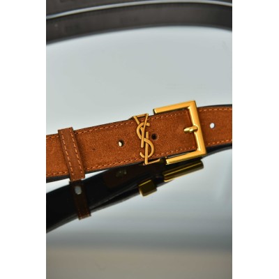 Saint Laurent Kadın Süet Kemer