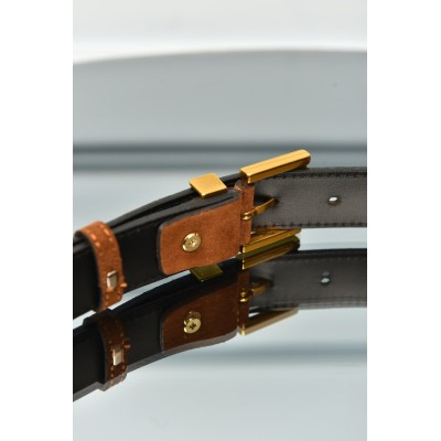 Saint Laurent Kadın Süet Kemer