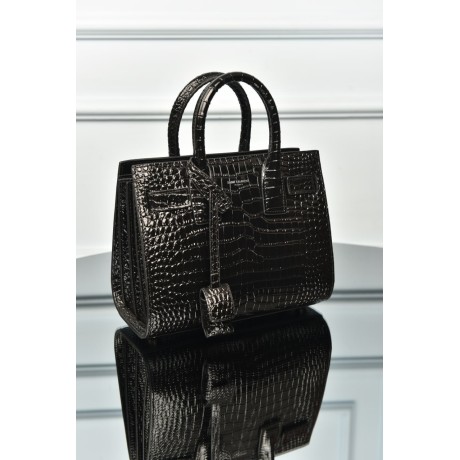Saint Laurent Sac De Jour in Crocodile Embossed Leather Nano