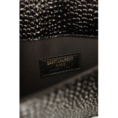 Saint Laurent Uptown Pouch in Crocodile Embossed