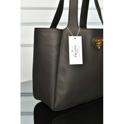 Prada Medium Leather Tote Bag