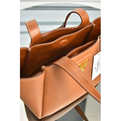 Prada Small Leather Tote Bag