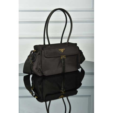 Prada Explore Medium Re-Nylon and Leather Tote Bag