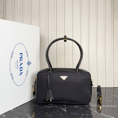 Prada Re-Nylon and Leather Handbag