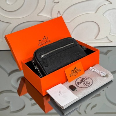Hermes Travel Pouch with Fingerprint Lock