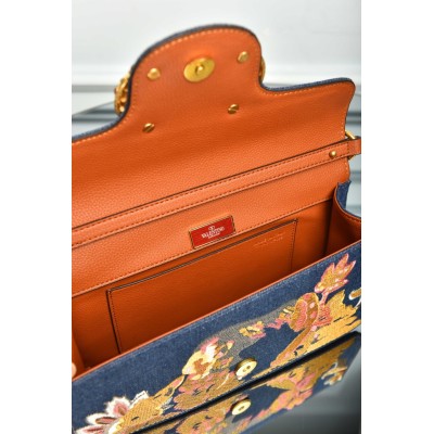 Valentino Garavani Loco Bag with Floral Embroidered