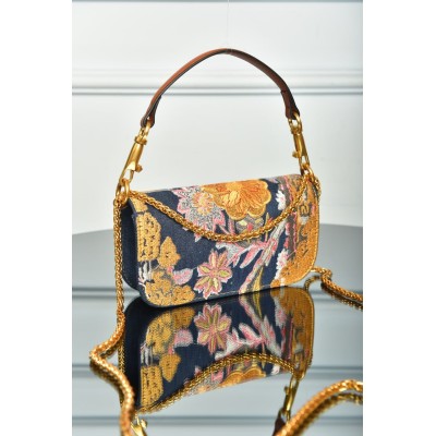 Valentino Garavani Small Loco Bag with Floral Embroidered