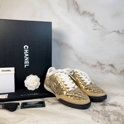 Chanel Laminated Lambskim Sneaker