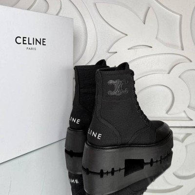 Celine Bulky Laced Up Boots