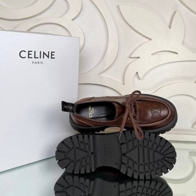 Celine Triomphe Leather Derbies