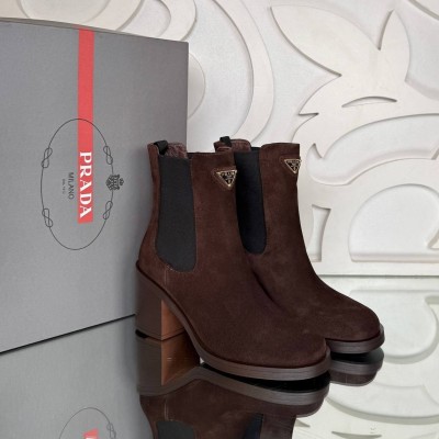 Prada Chelsea Topuklu Çizme