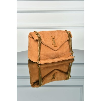 Saint Laurent Puffer Small in Suede