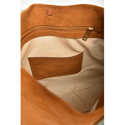 Prada Large Suede Shoulder Bag