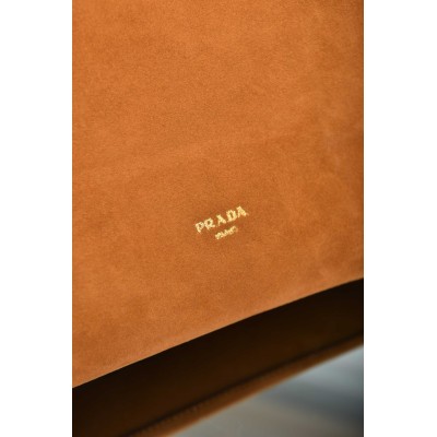 Prada Large Suede Shoulder Bag