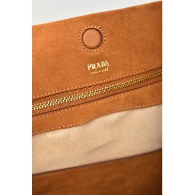 Prada Large Suede Shoulder Bag