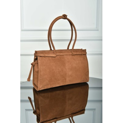 Prada Bonnie Large Suede Handbag