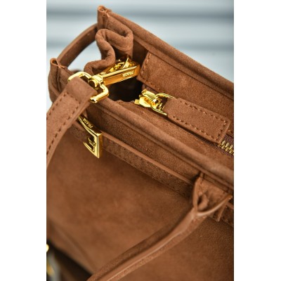 Prada Bonnie Large Suede Handbag