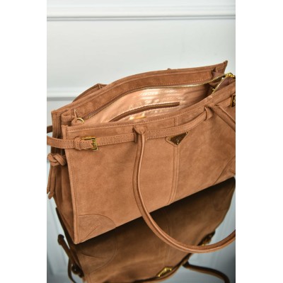 Prada Bonnie Large Suede Handbag