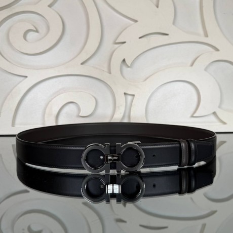 Salvatore Ferragamo Gancini İki Taraflı Kemer