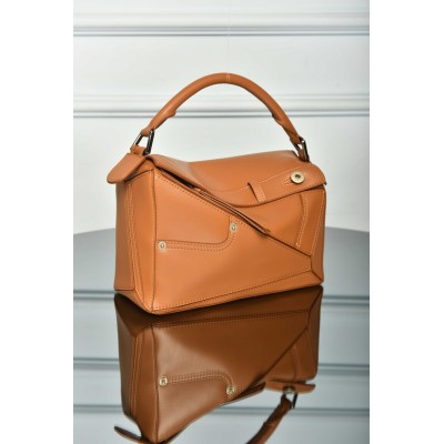 Loewe Panta Small Puzzle Bag in Shiny Calfskin