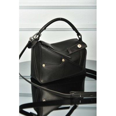 Loewe Panta Small Puzzle Bag in Shiny Calfskin