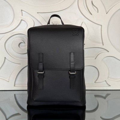 Loewe Military Backpack In Soft Grained Calfskin