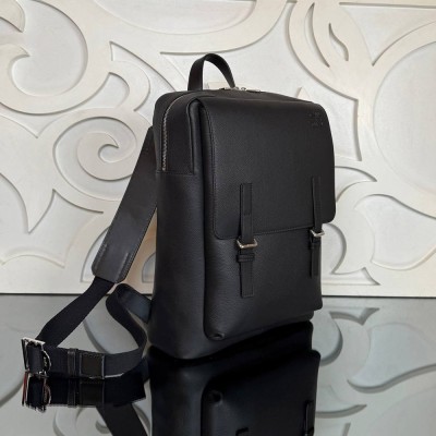 Loewe Military Backpack In Soft Grained Calfskin