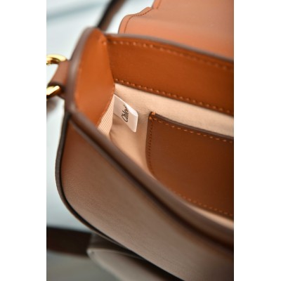 Chloe Horse Medal Saddle Bag in Grained Leather