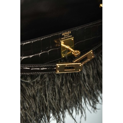 Hermes Kelly Elan Folie Clutch