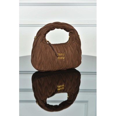 Miu Miu Wander Matelasse Suede Bag