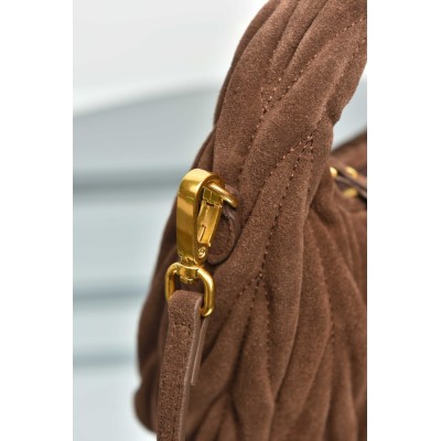 Miu Miu Wander Matelasse Suede Bag