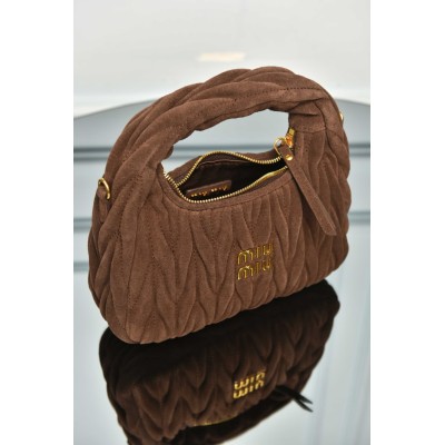Miu Miu Wander Matelasse Suede Bag