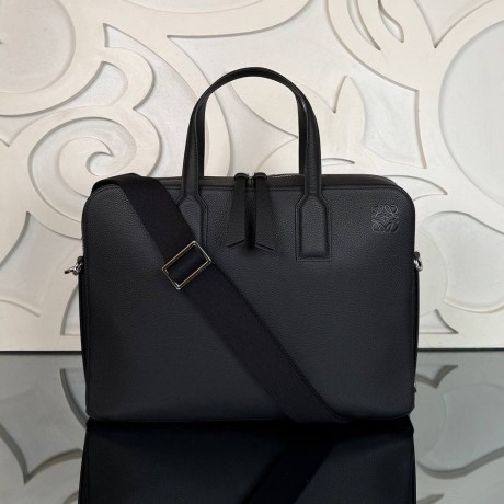 Loewe Goya Thin Briefcase In Soft Grained Calfskin